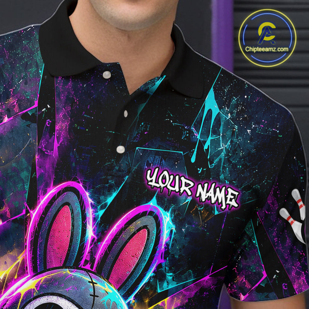 Custom Skull Bunny Bowling Shirt Gothic Bowling League Jersey
