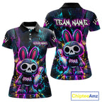 Custom Skull Bunny Bowling Shirt Gothic Bowling League Jersey