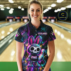 Custom Skull Bunny Bowling Shirt Gothic Bowling League Jersey
