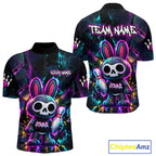 Custom Skull Bunny Bowling Shirt Gothic Bowling League Jersey