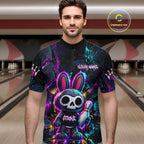 Custom Skull Bunny Bowling Shirt Gothic Bowling League Jersey