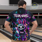 Custom Skull Bunny Bowling Shirt Gothic Bowling League Jersey