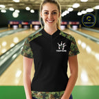 Custom Camouflage Bowling Shirt Bowling Team Jersey Polo & Quarter-Zip