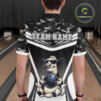 Custom Funny Cow Bowling Shirt Camo Bowling League Jersey Polo & Quarter-Zip