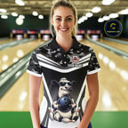 Custom Funny Cow Bowling Shirt Camo Bowling League Jersey Polo & Quarter-Zip