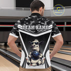 Custom Funny Cow Bowling Shirt Camo Bowling League Jersey Polo & Quarter-Zip