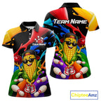 Custom Funny Corn Bowling Shirt Colorful Bowling Team Jersey Polo & 1/4-Zip