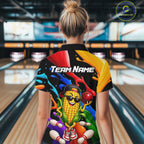 Custom Funny Corn Bowling Shirt Colorful Bowling Team Jersey Polo & 1/4-Zip