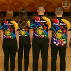 Custom Funny Corn Bowling Shirt Colorful Bowling Team Jersey Polo & 1/4-Zip