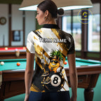 Custom Funny Pineapple 8 Ball Billiard Team Shirt Billiard Pool Jersey Polo & 1/4-Zip