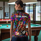 Custom Funny Turkey 8 Ball Billiard Shirts Team Neon Autumn Pool Jersey