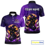 Custom Witch Cat Bowling Team Shirt Halloween Bowling Jersey Bowling Outfit