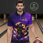 Custom Witch Cat Bowling Team Shirt Halloween Bowling Jersey Bowling Outfit