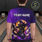 Custom Witch Cat Bowling Team Shirt Halloween Bowling Jersey Bowling Outfit