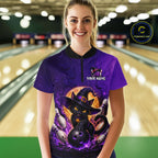Custom Witch Cat Bowling Team Shirt Halloween Bowling Jersey Bowling Outfit