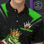 Custom Funny King Alligator Bowling Shirts Crown Bowling Jersey