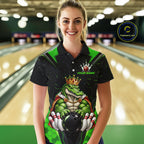 Custom Funny King Alligator Bowling Shirts Crown Bowling Jersey