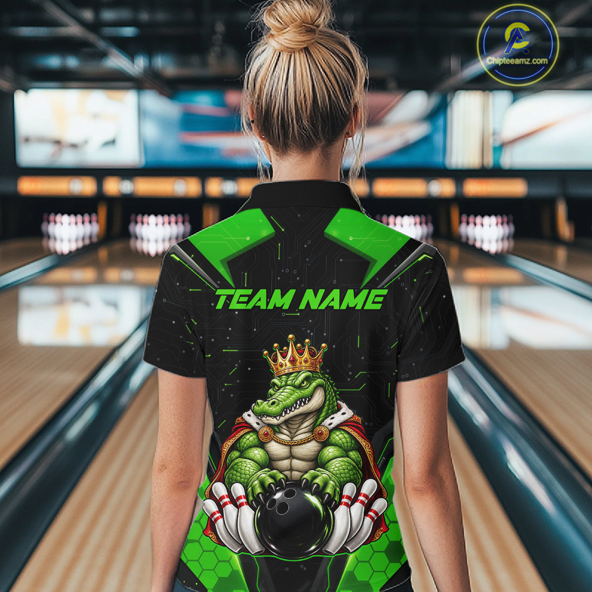 Custom Funny King Alligator Bowling Shirts Crown Bowling Jersey