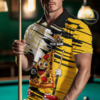 Custom Funny Pizza Billiard Shirt 8 Ball Billiard Pool Jersey