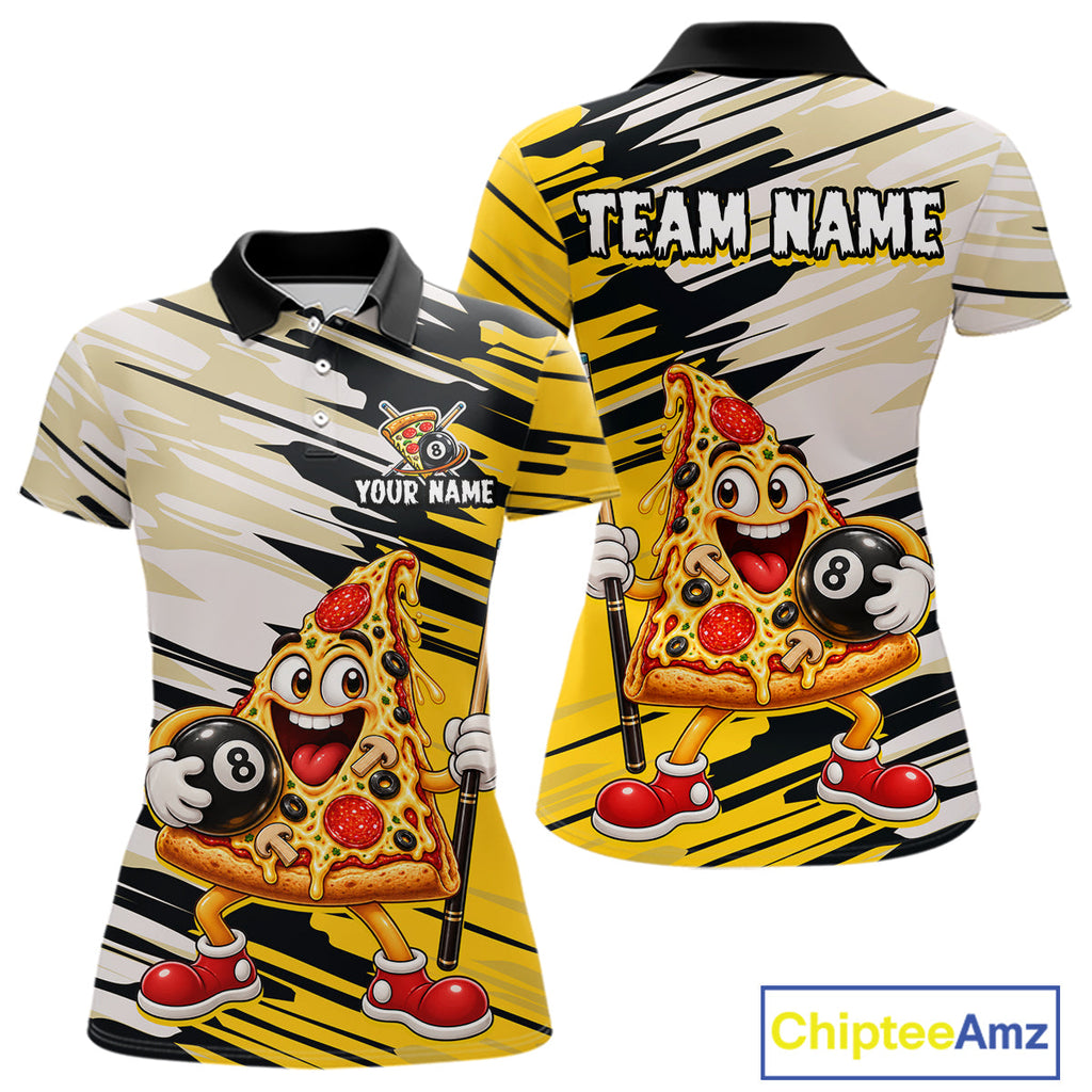 Custom Funny Pizza Billiard Shirt 8 Ball Billiard Pool Jersey