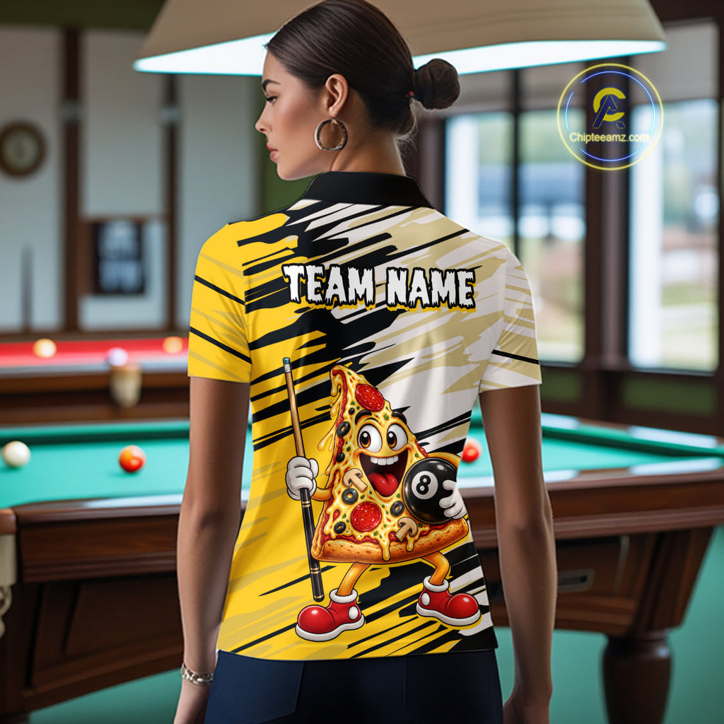Custom Funny Pizza Billiard Shirt 8 Ball Billiard Pool Jersey