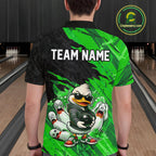 Custom Green Funny Duck Bowling Shirts Bowling Jersey