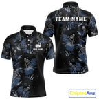 Custom Funny Skeleton Bowling Shirt Bowling Jersey Polo & Quarter-Zip