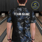Custom Funny Skeleton Bowling Shirt Bowling Jersey Polo & Quarter-Zip