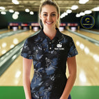 Custom Funny Skeleton Bowling Shirt Bowling Jersey Polo & Quarter-Zip