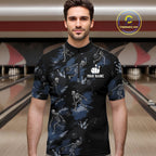 Custom Funny Skeleton Bowling Shirt Bowling Jersey Polo & Quarter-Zip