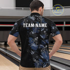Custom Funny Skeleton Bowling Shirt Bowling Jersey Polo & Quarter-Zip