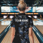Custom Funny Skeleton Bowling Shirt Bowling Jersey Polo & Quarter-Zip