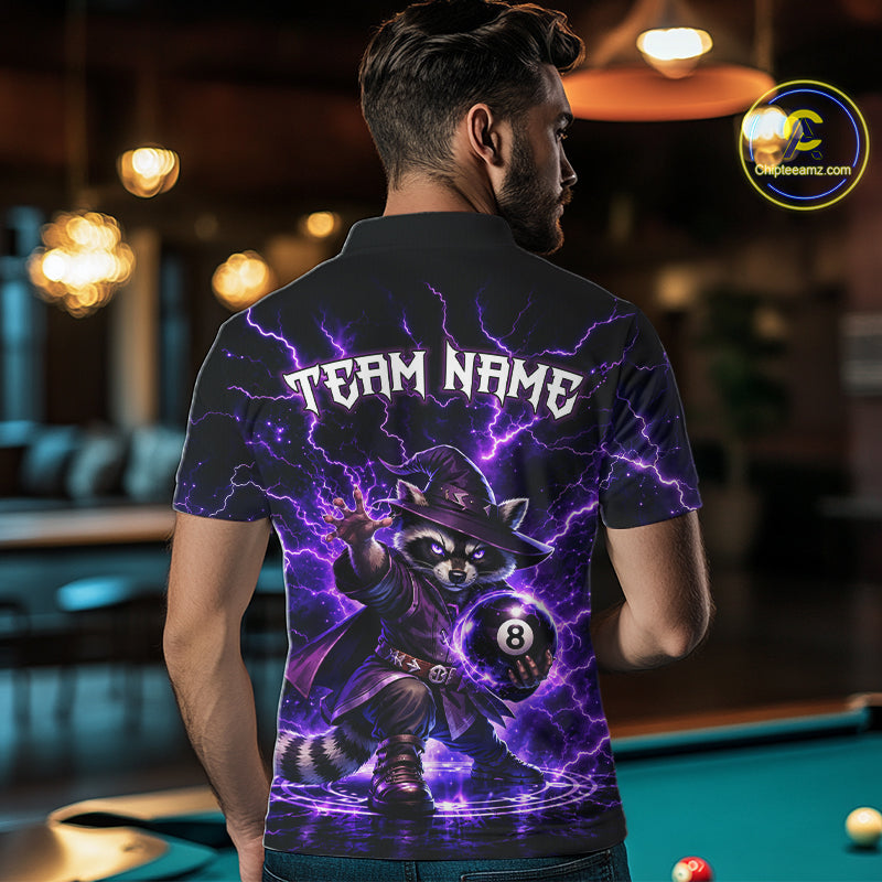 Custom Wizard Raccoon 8 Ball Billiard Shirt Pool Billiard Jersey