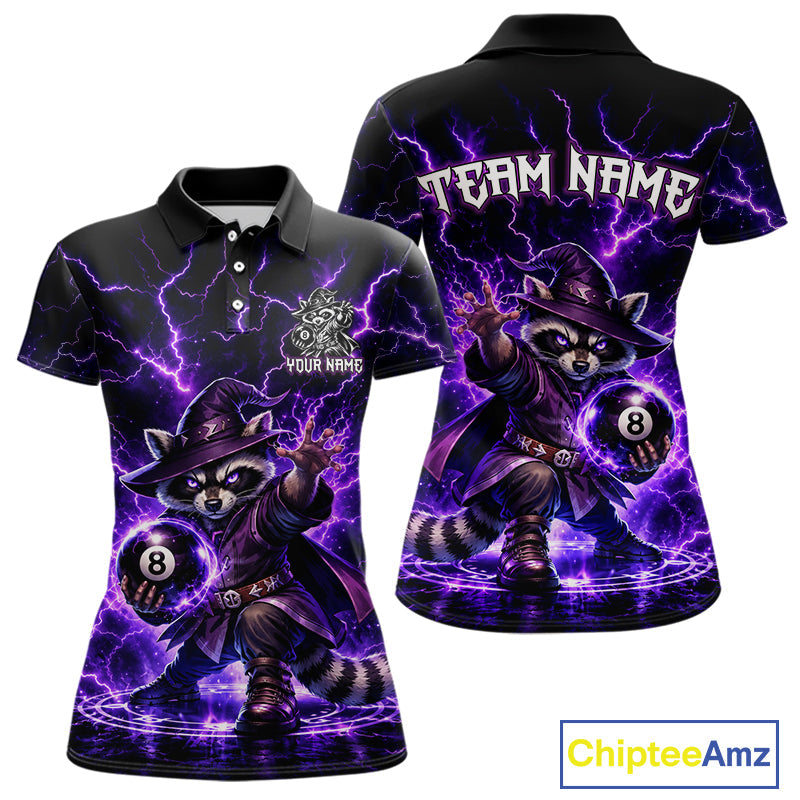 Custom Wizard Raccoon 8 Ball Billiard Shirt Pool Billiard Jersey