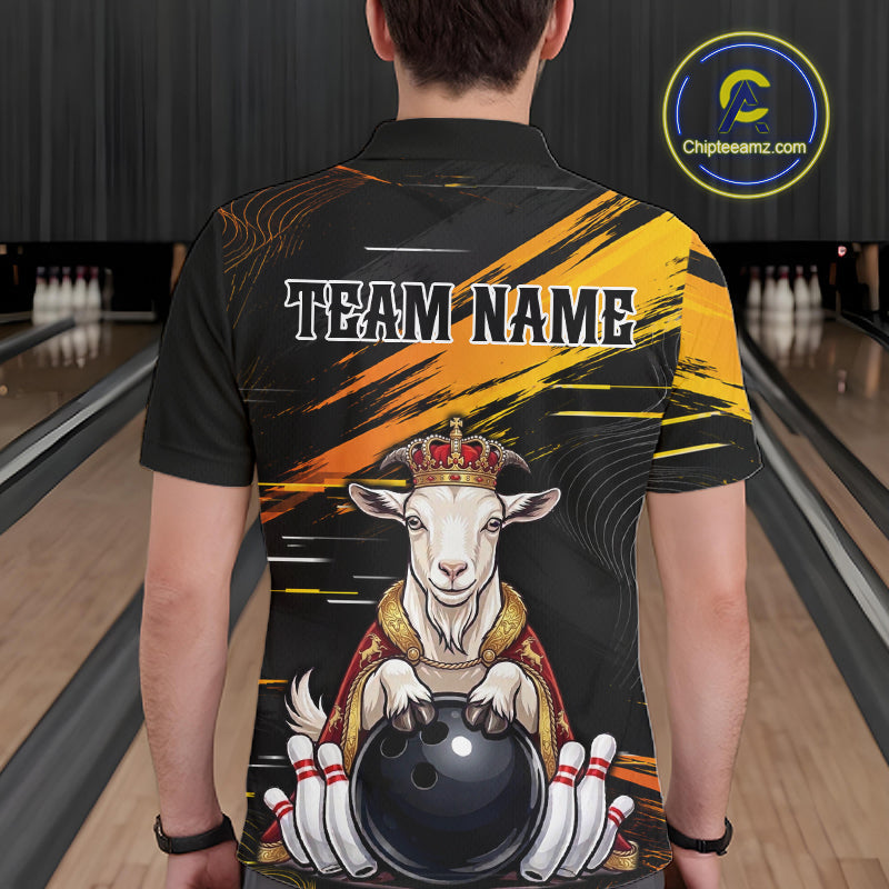 Custom King Goat Bowling Shirt Crown Bowling Team Jersey