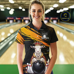 Custom King Goat Bowling Shirt Crown Bowling Team Jersey