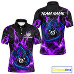 Custom Thunder Lightning Dragon 8 Ball Billiard Shirt Pool Billiard Jersey
