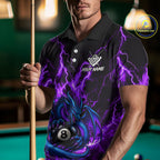 Custom Thunder Lightning Dragon 8 Ball Billiard Shirt Pool Billiard Jersey