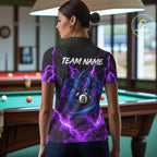 Custom Thunder Lightning Dragon 8 Ball Billiard Shirt Pool Billiard Jersey