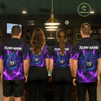 Custom Thunder Lightning Dragon 8 Ball Billiard Shirt Pool Billiard Jersey