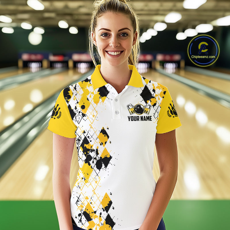 Custom Funny Beer Bowling Team Shirts Bowling League Jersey