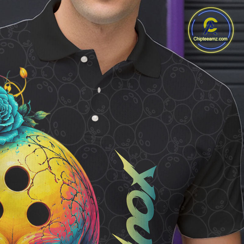 Funny Sugar Skull Bowling Shirt Custom Bowling Jersey Polo & Quarter-Zip