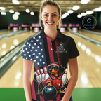 Personalized American Flag Dachshund Bowling Shirt Bowling Jersey Performance Patriotic