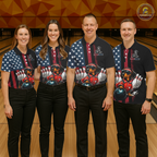 Personalized American Flag Dachshund Bowling Shirt Bowling Jersey Performance Patriotic
