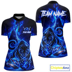 Custom Neon Blue Panther Bowling Shirt Cool Bowling Jersey Bowling Outfit