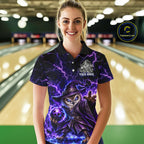 Custom Bowling Wizard Owl Bowling Shirt Lightning Thunder Bowling Jersey