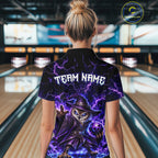 Custom Bowling Wizard Owl Bowling Shirt Lightning Thunder Bowling Jersey