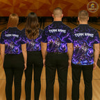 Custom Bowling Wizard Owl Bowling Shirt Lightning Thunder Bowling Jersey