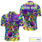 Custom Funny Alligator Bowling Shirt Graffiti Bowling Jersey