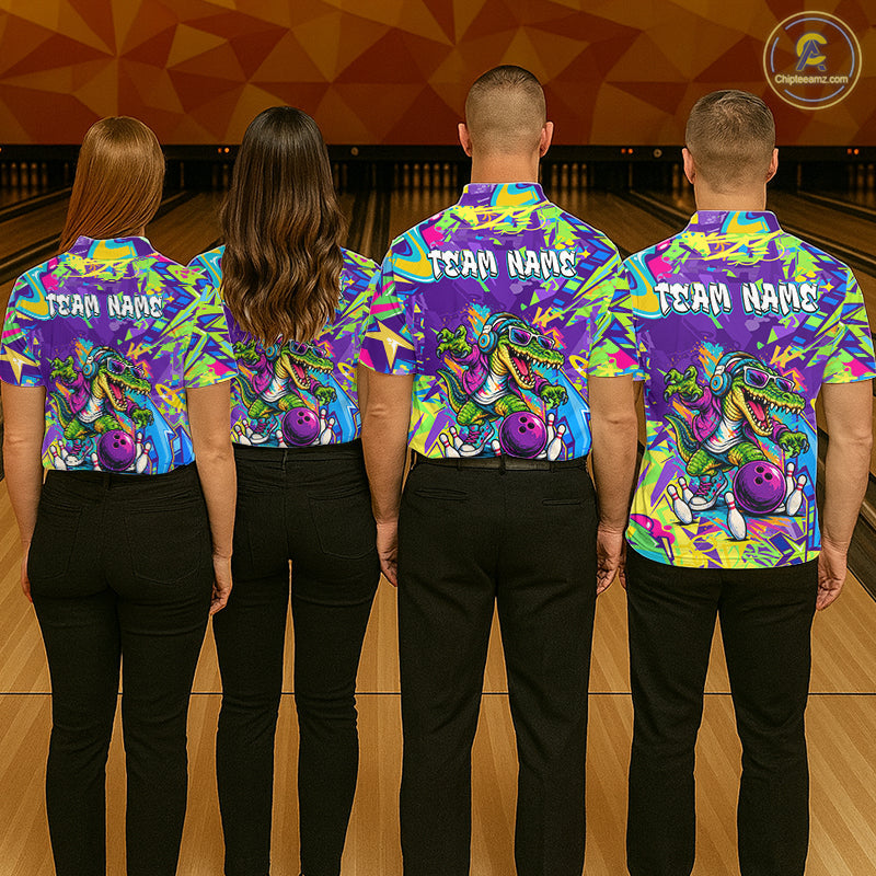 Custom Funny Alligator Bowling Shirt Graffiti Bowling Jersey